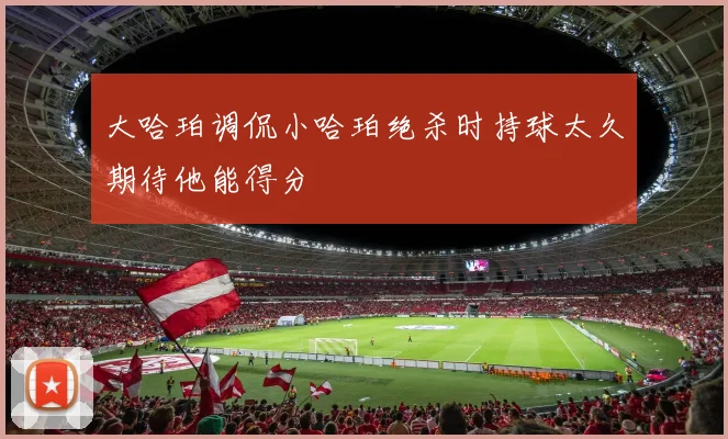 大哈珀调侃小哈珀绝杀时持球太久期待他能得分